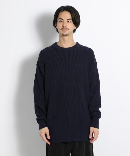 niko and（ニコアンド）の「畦編みカラーBIGニットプルオーバー