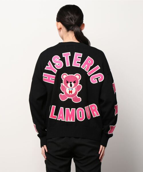 HYSTERIC GLAMOUR（ヒステリックグラマー）の「HYSTERIC BEAR刺繍 カーディガン（カーディガン/ボレロ・レディース・ブラック/トップグレー/ピンク・FREE）」の10枚目の写真