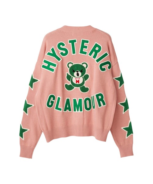HYSTERIC GLAMOUR（ヒステリックグラマー）の「HYSTERIC BEAR刺繍 カーディガン（カーディガン/ボレロ・レディース・ブラック/トップグレー/ピンク・FREE）」の5枚目の写真