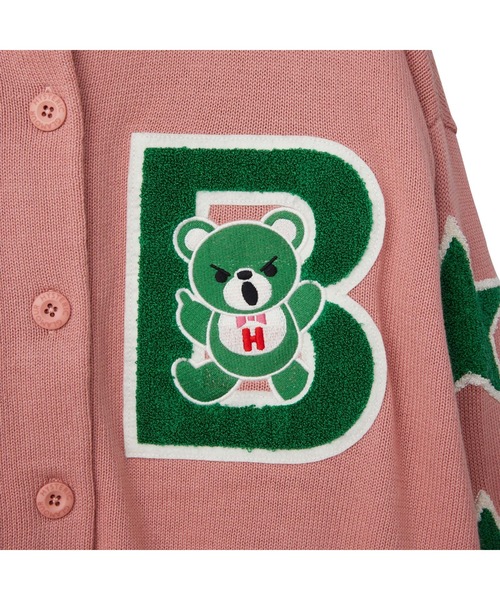 HYSTERIC GLAMOUR（ヒステリックグラマー）の「HYSTERIC BEAR刺繍 カーディガン（カーディガン/ボレロ・レディース・ブラック/トップグレー/ピンク・FREE）」の7枚目の写真