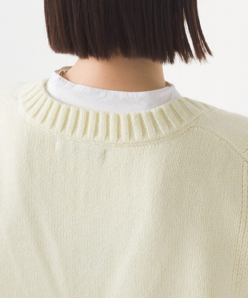 OMNES（オムネス）の「アクリルウール Vネックニットベスト（ベスト・レディース・ブラック/アイボリー/モカ・FREE）」の6枚目の写真