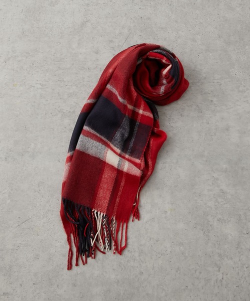 PUAL CE CIN（ピュアルセシン）の「チェックマフラー（ストール/ショール・レディース・ブルー系その他/ピンク/サックスブルー/レッド・FREE）」の4枚目の写真