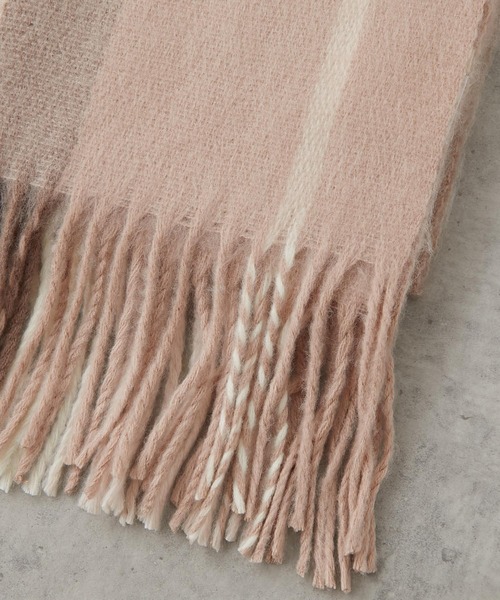 PUAL CE CIN（ピュアルセシン）の「チェックマフラー（ストール/ショール・レディース・ブルー系その他/ピンク/サックスブルー/レッド・FREE）」の9枚目の写真