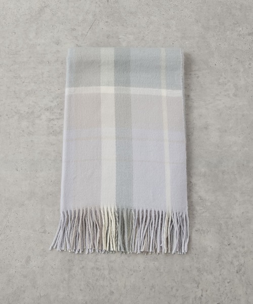 PUAL CE CIN（ピュアルセシン）の「チェックマフラー（ストール/ショール・レディース・ブルー系その他/ピンク/サックスブルー/レッド・FREE）」の7枚目の写真