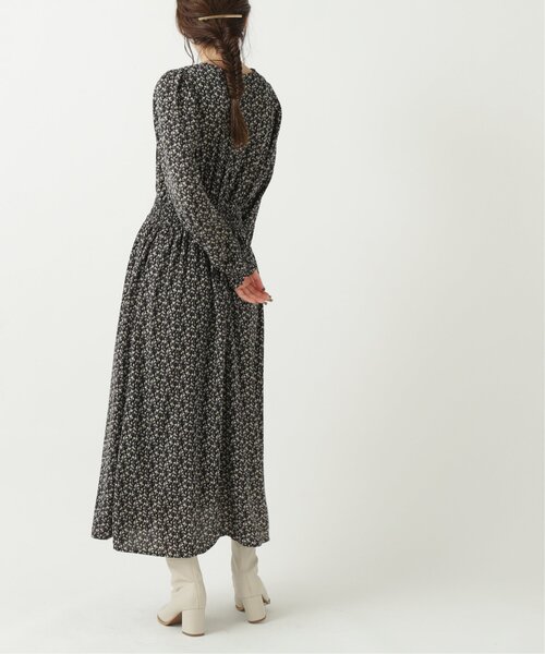 RAY CASSIN（レイカズン）の「フラワーシルエット切替ワンピース（ワンピース・レディース・ブルー/ブラウン/ブラック・FREE）」の5枚目の写真