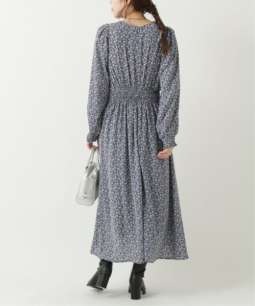 RAY CASSIN（レイカズン）の「フラワーシルエット切替ワンピース（ワンピース・レディース・ブルー/ブラウン/ブラック・FREE）」の20枚目の写真