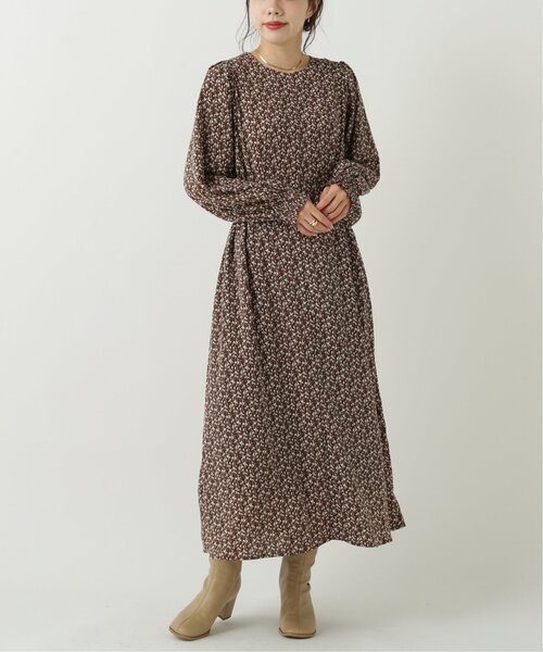 RAY CASSIN（レイカズン）の「フラワーシルエット切替ワンピース（ワンピース・レディース・ブルー/ブラウン/ブラック・FREE）」の8枚目の写真