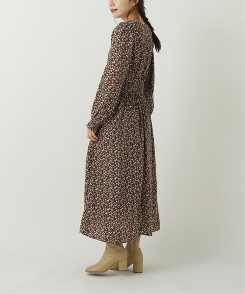 RAY CASSIN（レイカズン）の「フラワーシルエット切替ワンピース（ワンピース・レディース・ブルー/ブラウン/ブラック・FREE）」の7枚目の写真