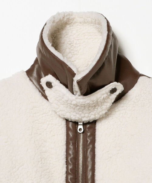 BeAMS DOT（ビームスドット）の「【WEB限定】BeAMS DOT / B-3 ボアブルゾン（ブルゾン・メンズ・ブラック/オフホワイト・MEDIUM/LARGE）」の6枚目の写真