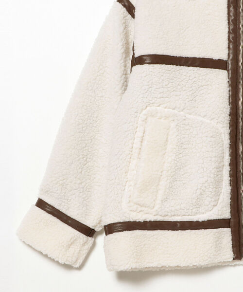 BeAMS DOT（ビームスドット）の「【WEB限定】BeAMS DOT / B-3 ボアブルゾン（ブルゾン・メンズ・ブラック/オフホワイト・MEDIUM/LARGE）」の7枚目の写真