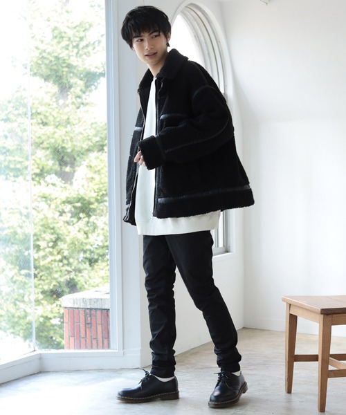 BeAMS DOT（ビームスドット）の「【WEB限定】BeAMS DOT / B-3 ボアブルゾン（ブルゾン・メンズ・ブラック/オフホワイト・MEDIUM/LARGE）」の14枚目の写真