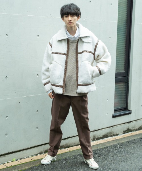 BeAMS DOT（ビームスドット）の「【WEB限定】BeAMS DOT / B-3 ボアブルゾン（ブルゾン・メンズ・ブラック/オフホワイト・MEDIUM/LARGE）」の18枚目の写真
