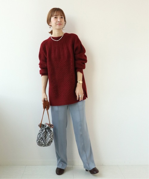 Simplicite（サンプリシテ）の「キュウシンケーブルプルオーバー◆（ニット/セーター・レディース・ブラック/ベージュ/ボルドー/ナチュラル・FREE）」の17枚目の写真