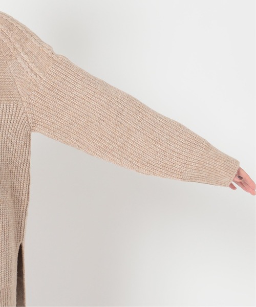 Simplicite（サンプリシテ）の「キュウシンケーブルプルオーバー◆（ニット/セーター・レディース・ブラック/ベージュ/ボルドー/ナチュラル・FREE）」の14枚目の写真