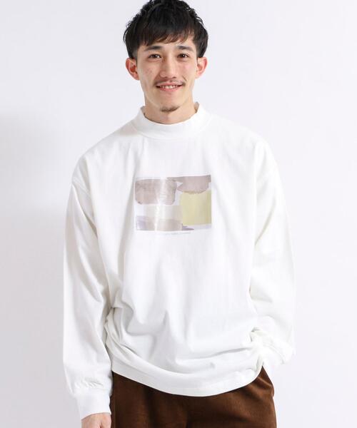 coen(コーエン)の「アートプリントモックネック長袖Tシャツ(Tシャツ/カットソー・メンズ・ホワイト/ダークグレー/その他1/その他2・SMALL/MEDIUM/LARGE/X-LARGE)」の5枚目の写真
