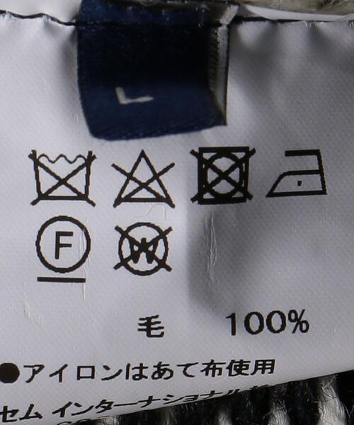 Guernsey Woollens（ガンジーウーレンズ）の「【別注】＜Guernsey Woollens＞ノルディックニットプルオーバー（ニット/セーター・レディース・ブラック/オフホワイト・FREE）」の3枚目の写真