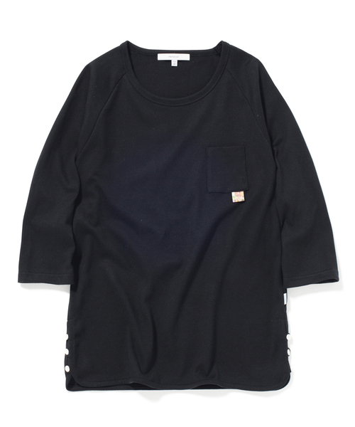 rehacer(レアセル)の「Hem Buttons 7/S Cutsew(Tシャツ/カットソー・メンズ・ブラック/グレー/ネイビー・SMALL/LARGE/X-LARGE/MEDIUM)」の1枚目の写真