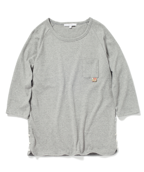 rehacer(レアセル)の「Hem Buttons 7/S Cutsew(Tシャツ/カットソー・メンズ・ブラック/グレー/ネイビー・SMALL/LARGE/X-LARGE/MEDIUM)」の7枚目の写真