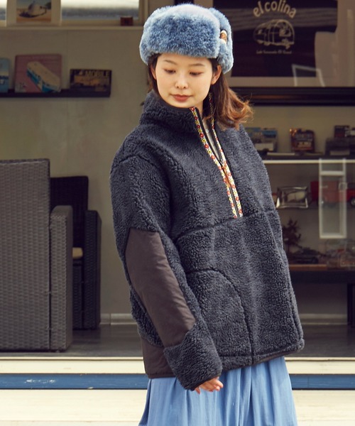 【チャイハネ】grn×Amina 杢ボアMEN'Sトップス