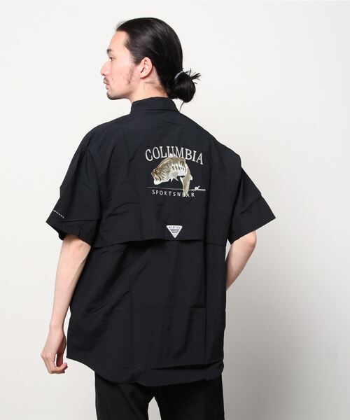 Columbia(コロンビア)の「columbia/コロンビア ビッグシルエット 刺繍ロゴ フィッシングシャツ/UVカット バハマアイコンショートスリーブシャツ FM5202(シャツ/ブラウス・メンズ・ブルー/グレー/ブラック・M/L)」の12枚目の写真