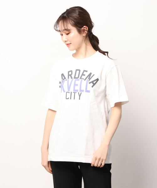 INNOCENT(イノセント)の「『RDS』プリントTシャツ(Tシャツ/カットソー・レディース・ホワイト/ブルー/スミクロ・MEDIUM/LARGE/FREE)」の4枚目の写真
