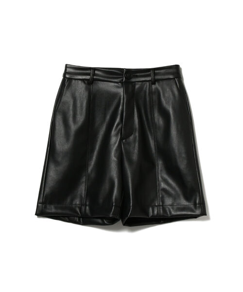Ray BEAMS（レイビームス）の「Ray BEAMS / フェイクレザー ショート パンツ▲（その他パンツ・レディース・ブラック/ベージュ・1/0）」の14枚目の写真
