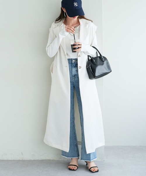 セール Web限定 ロングトレンチジレ ベスト Discoat ディスコート のファッション通販 Zozotown