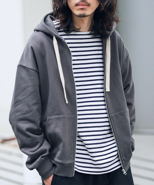 URBAN RESEARCH Sonny Label(アーバンリサーチサニーレーベル)の「ヘビーウェイトZIPパーカー(パーカー・メンズ・ブルー系その他/チャコールグレー/ホワイト系その他/グレー系その他・MEDIUM/LARGE)」の11枚目の写真