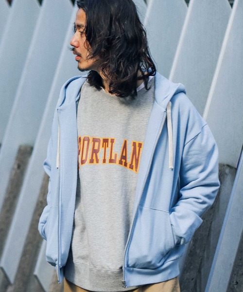 URBAN RESEARCH Sonny Label(アーバンリサーチサニーレーベル)の「ヘビーウェイトZIPパーカー(パーカー・メンズ・ブルー系その他/チャコールグレー/ホワイト系その他/グレー系その他・MEDIUM/LARGE)」の1枚目の写真