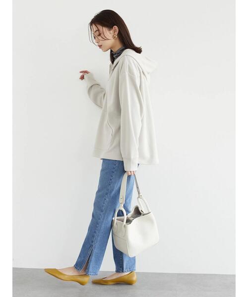 Green Parks(グリーンパークス)の「ハーフZipプルオーバー*(パーカー・レディース・サックスブルー/グリーン/ライトベージュ・FREE)」の5枚目の写真