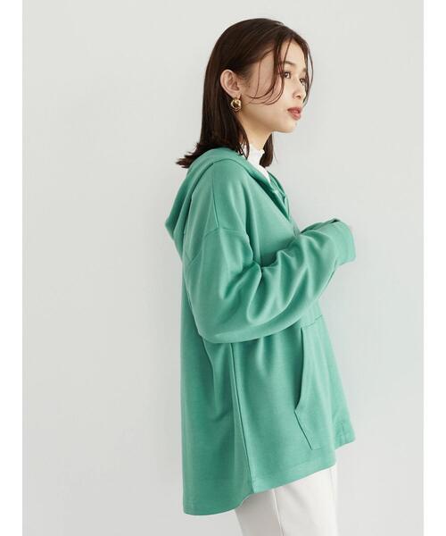 Green Parks(グリーンパークス)の「ハーフZipプルオーバー*(パーカー・レディース・サックスブルー/グリーン/ライトベージュ・FREE)」の13枚目の写真