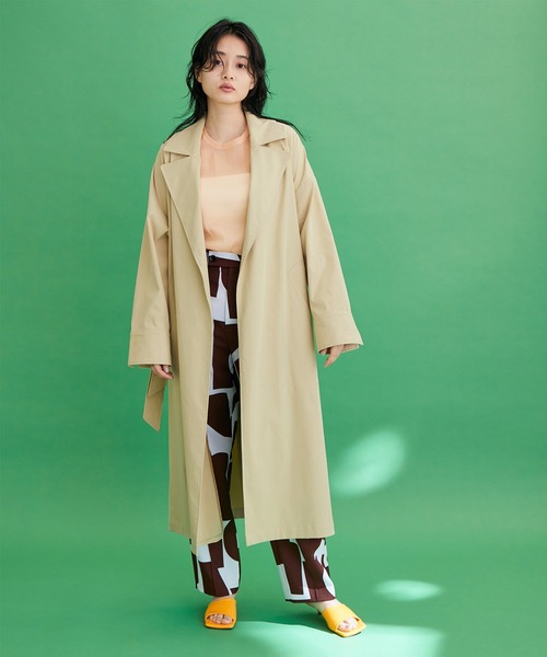 ADAM ET ROPE'（アダムエロペ）の「リラックストレンチコート（トレンチコート・レディース・グレー/ベージュ・FREE）」の3枚目の写真