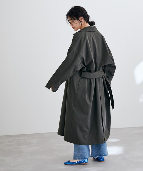 ADAM ET ROPE'（アダムエロペ）の「リラックストレンチコート（トレンチコート・レディース・グレー/ベージュ・FREE）」の7枚目の写真