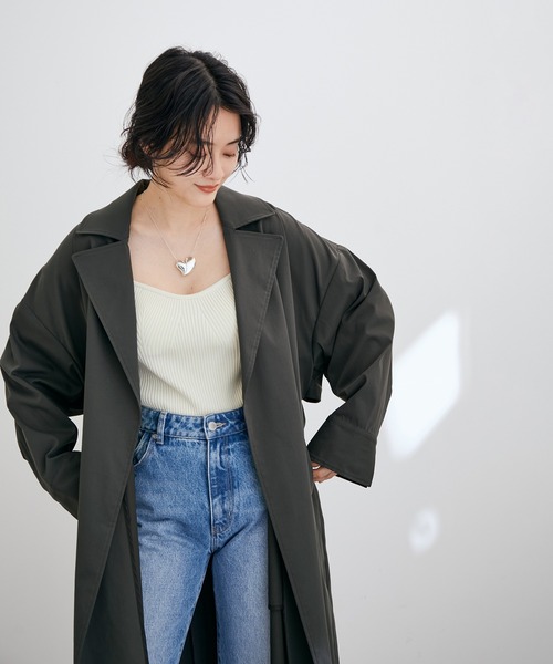 ADAM ET ROPE'（アダムエロペ）の「リラックストレンチコート（トレンチコート・レディース・グレー/ベージュ・FREE）」の8枚目の写真