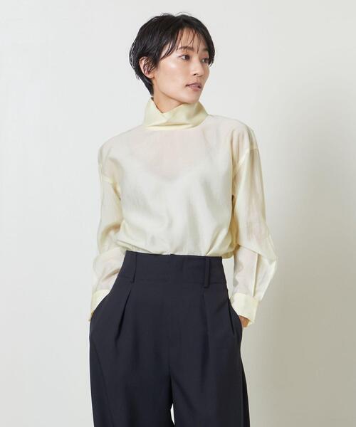 MARW UNITED ARROWS(マルゥ ユナイテッドアローズ)の「<MARW UNITED ARROWS(マルゥ ユナイテッドアローズ)> SHEER TTL BLS(シャツ/ブラウス・レディース・ホワイト/ブラック/クリーム・FREE)」の3枚目の写真