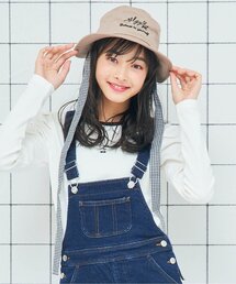 りぼん付きフリルバケットハット