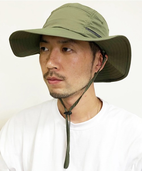Basiquenti（ベーシックエンティ）の「【Basiquenti】Water Repellent Safari Hat BATT-21761（ハット・メンズ・テラコッタ/グレイッシュベージュ/オリーブ/ブラック・FREE）」の12枚目の写真