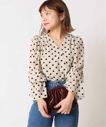 U by SPICK&SPAN | ≪追加≫フロッキードット カシュクールブラウス5(シャツ/ブラウス)