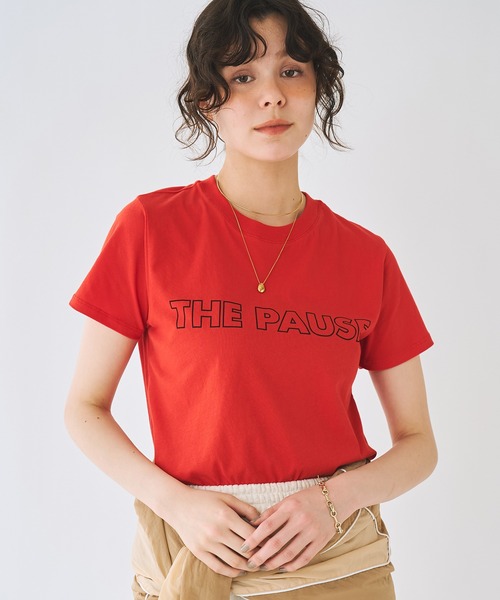 THE PAUSE(ザ ポーズ)の「【THE PAUSE】THE PAUSE Tシャツ(Tシャツ/カットソー・レディース・オフホワイト/チャコールグレー/ネイビー/アイボリー/ブラック/グレー/モカ/ライトベージュ/ブラック系1/キャメル/レッド/ホワイト系1/ホワイト系2/グレイッシュベージュ/レモンイエロー・FREE)」の15枚目の写真