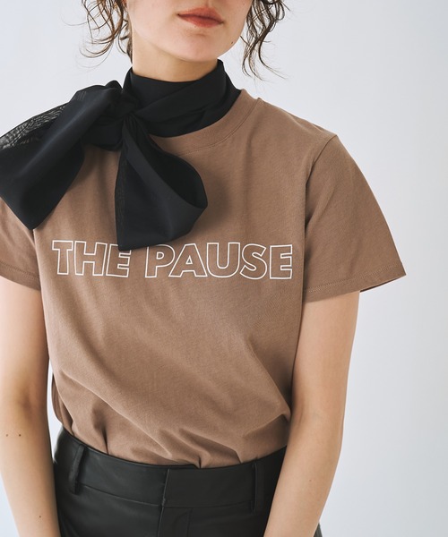 THE PAUSE(ザ ポーズ)の「【THE PAUSE】THE PAUSE Tシャツ(Tシャツ/カットソー・レディース・オフホワイト/チャコールグレー/ネイビー/アイボリー/ブラック/グレー/モカ/ライトベージュ/ブラック系1/キャメル/レッド/ホワイト系1/ホワイト系2/グレイッシュベージュ/レモンイエロー・FREE)」の11枚目の写真