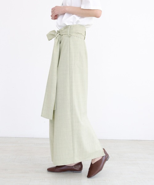 CLEIO（クレイオ）の「【CLEIO】リネンライクチェックスカート（スカート・レディース・イエロー/グリーン・FREE）」の5枚目の写真