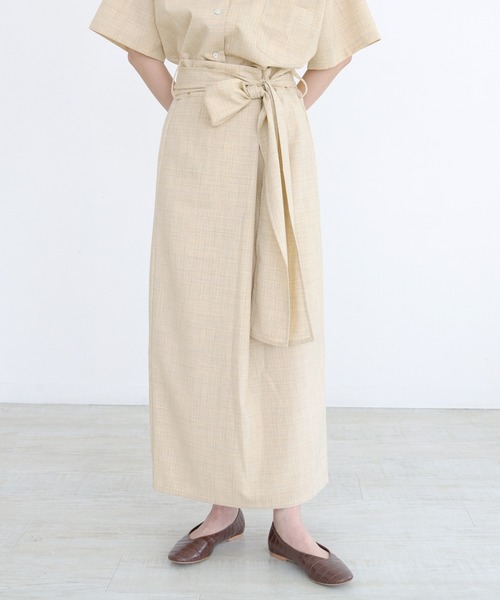 CLEIO（クレイオ）の「【CLEIO】リネンライクチェックスカート（スカート・レディース・イエロー/グリーン・FREE）」の11枚目の写真