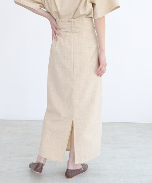 CLEIO（クレイオ）の「【CLEIO】リネンライクチェックスカート（スカート・レディース・イエロー/グリーン・FREE）」の12枚目の写真