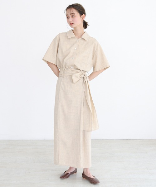 CLEIO（クレイオ）の「【CLEIO】リネンライクチェックスカート（スカート・レディース・イエロー/グリーン・FREE）」の13枚目の写真