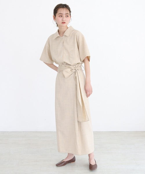 CLEIO（クレイオ）の「【CLEIO】リネンライクチェックスカート（スカート・レディース・イエロー/グリーン・FREE）」の14枚目の写真