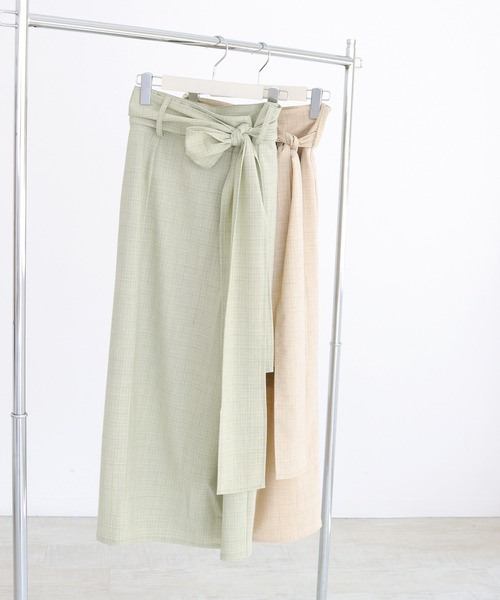 CLEIO（クレイオ）の「【CLEIO】リネンライクチェックスカート（スカート・レディース・イエロー/グリーン・FREE）」の19枚目の写真
