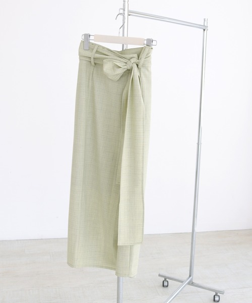 CLEIO（クレイオ）の「【CLEIO】リネンライクチェックスカート（スカート・レディース・イエロー/グリーン・FREE）」の20枚目の写真