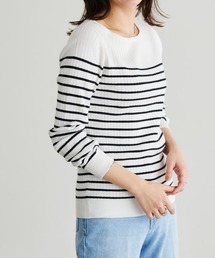 Pierrot（ピエロ）の「シルクタッチウォッシャブルリブニット ボートネック（ニット/セーター・レディース）」