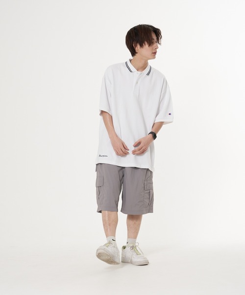 Champion(チャンピオン)の「【CHAMPION/チャンピオン】ナイロンリップストップイージーカーゴショーツ 撥水性 カーゴポケット ウェストベルト(カーゴパンツ・メンズ・チャコールグレー/ブラック/ベージュ/ネイビー/オレンジ/グリーン・MEDIUM/LARGE/X-LARGE)」の17枚目の写真