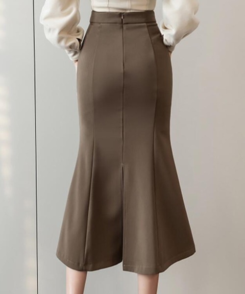 LAFFMO（ラフモ）の「ハイウエストマーメイドスカート（スカート・レディース・ブラック/ブラウン・M/L）」の10枚目の写真